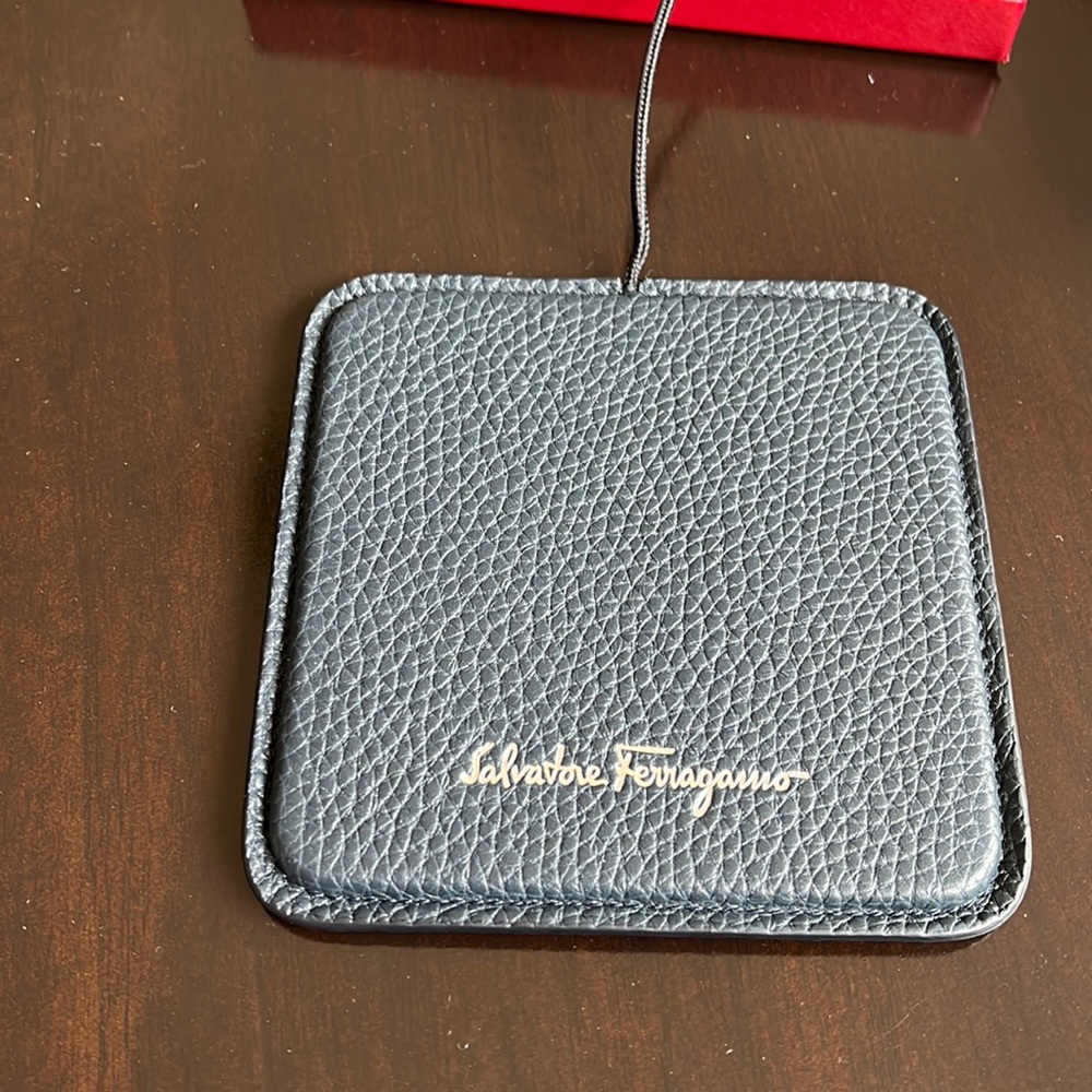 Ferragamo Leather USB phone charging pad